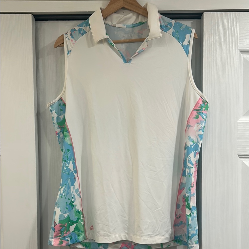 Adudas Floral Golf Shirt